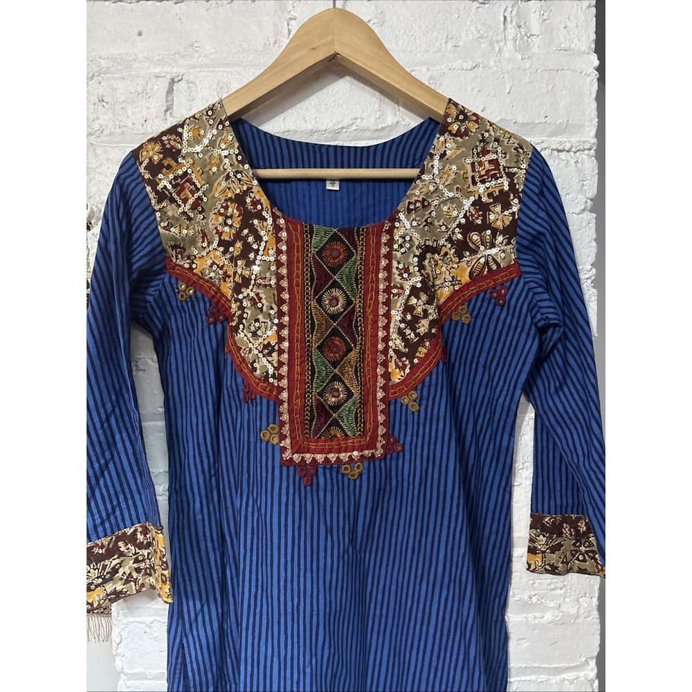 Handmade Indian Tunic Made In India Size Small 36‎ Excellent Condition